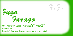 hugo farago business card